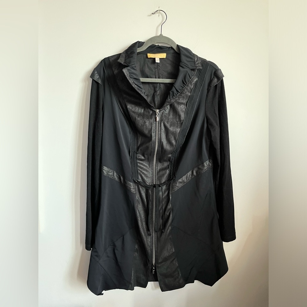 CRISCA Black Zip-up Jacket Dress